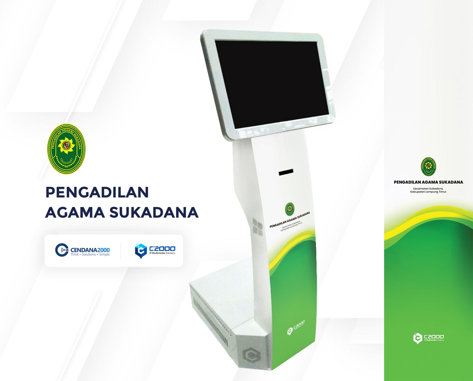 Mockup Desain KiosK Pengadilan Agama Sukadana (Varian 02)